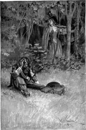 SHE STOLE UP AND SAW MONSIEUR DE MÉROSAILLES SITTING ON THE GROUND.