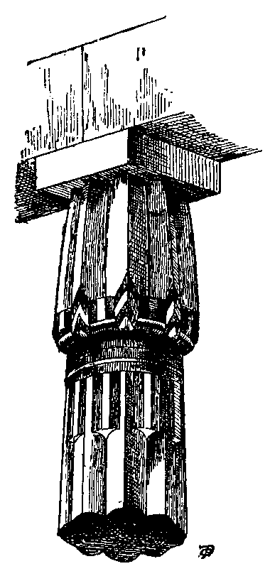 Fig 69.--Lotus-bud column, processional hall, Thothmes
III., Karnak. 