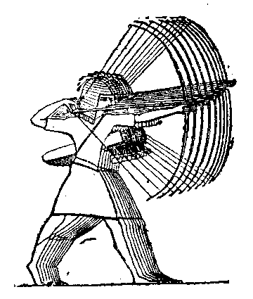 Fig 171.--Archers, as represented on walls of Medinet
Habû. 