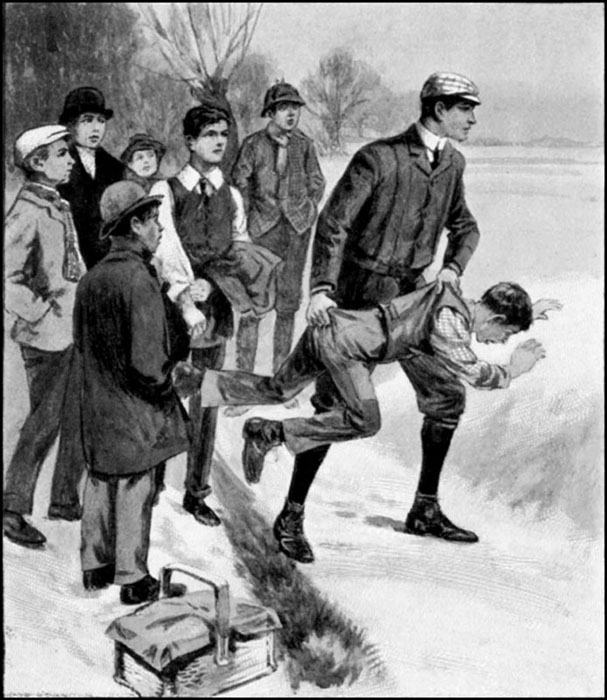Acton Threw Him Into The Snow-Heap.
