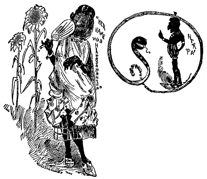 A woman in Indian garb.
