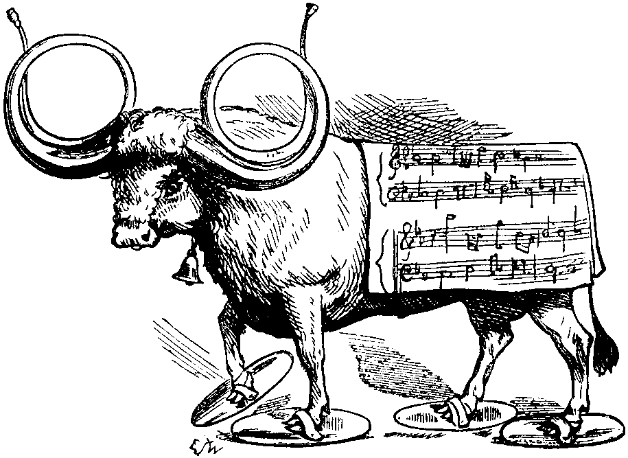 Fancy Sketch for a Brazen Statue of a Composer notable for his 'Horns and Brass.'