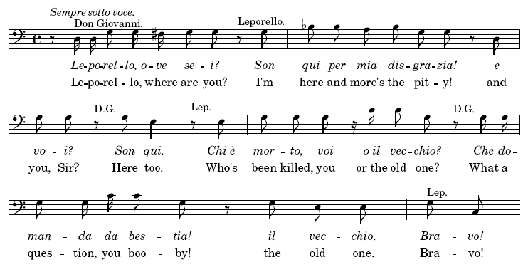 Don Giovanni recitativo