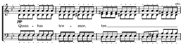 Music: Quantus tremor