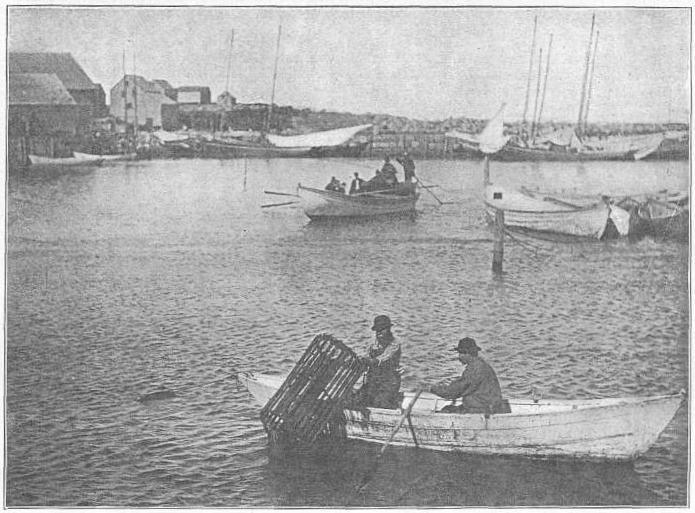 Fishermen operating their pots