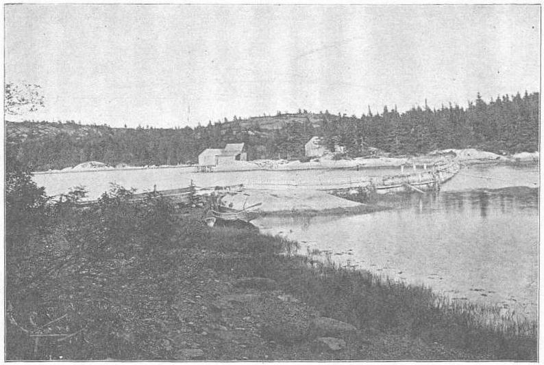 Inclosure for live lobsters at Vinal Haven, Maine