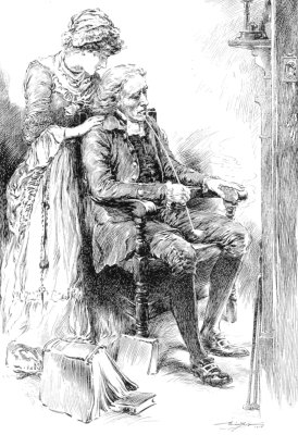 ELLEN TERRY AS OLIVIA AND HENRY IRVING AS THE VICAR IN
WILLS' PLAY "OLIVIA"
FROM A DRAWING BY ERIC PAPE