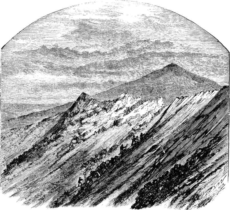 VIEW ACROSS THE SUMMIT OF THE RAVINE.
