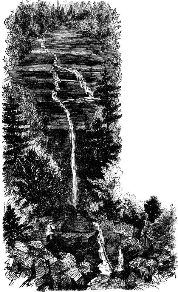 SILVER CASCADE IN THE NOTCH.