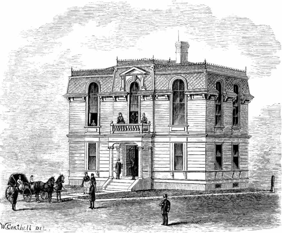 THE PUBLIC LIBRARY BUILDING, BURNT IN 1879.