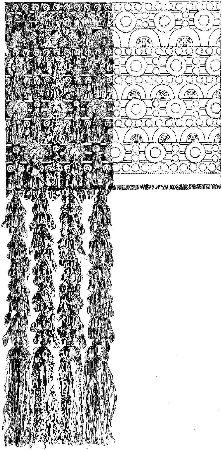 Fig. 314. Tassel ornamentation from an ancient Peruvian mantle