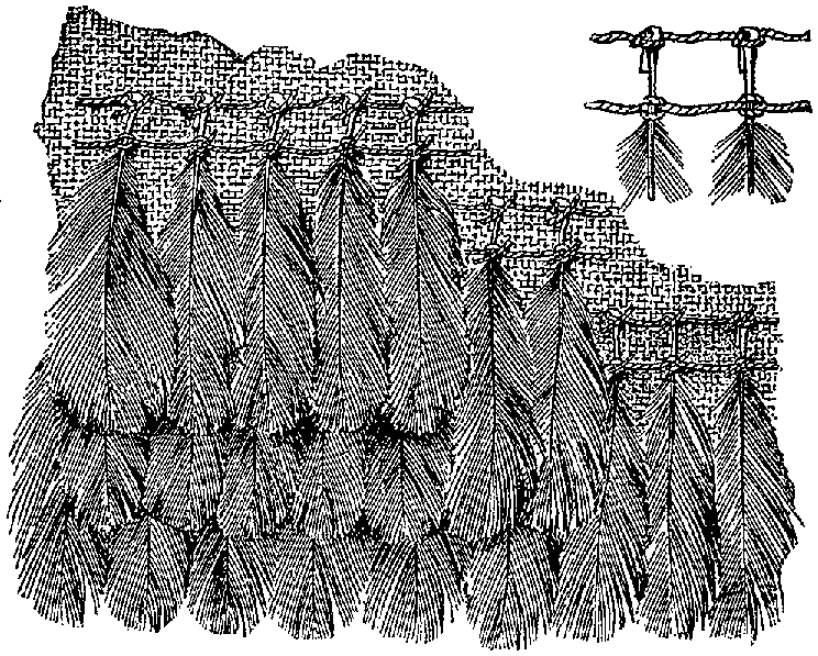 Fig. 337. Feather embroidery of the ancient Peruvians