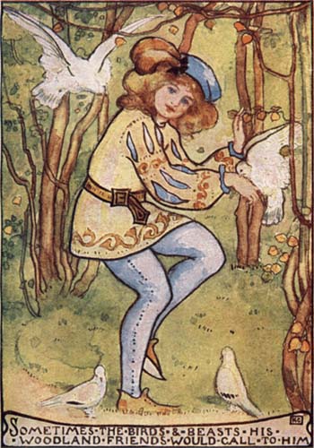 SOMETIMES THE BIRDS & BEASTS HIS WOODLAND FRIENDS WOULD CALL TO HIM
Page 61