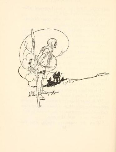 [Illustration: When the respective armies returned to camp they found
their Majesties asleep, verso]