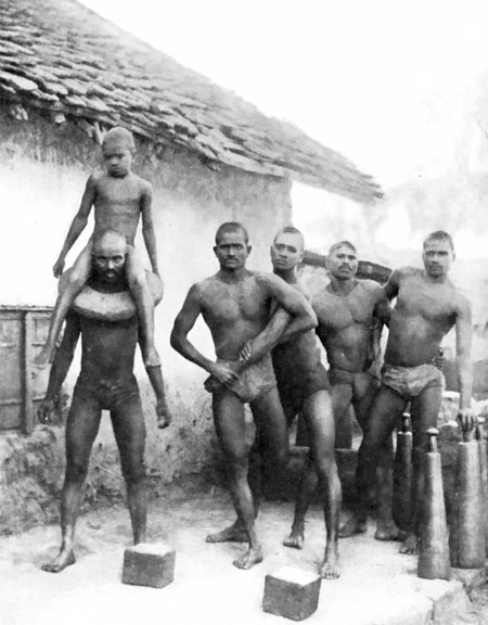 The Yerandawana Village Wrestlers opposite their
Gymnasium.