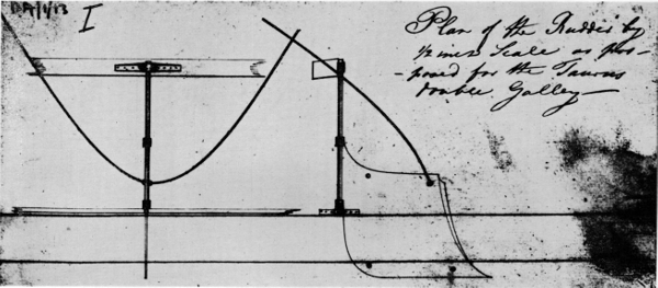 Figure 14.&mdash;Rudder detail of Taurus. From the Admiralty
Collection of Draughts, National Maritime Museum, Greenwich.