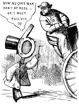 cartoon "Dont be rude, or I
must pull you up.