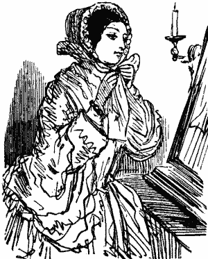 lady at mirror