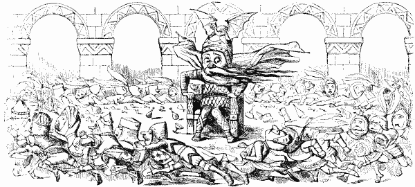 King Arthur ringed by Knights