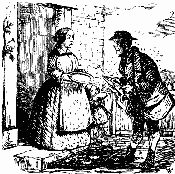Man selling fish to lady