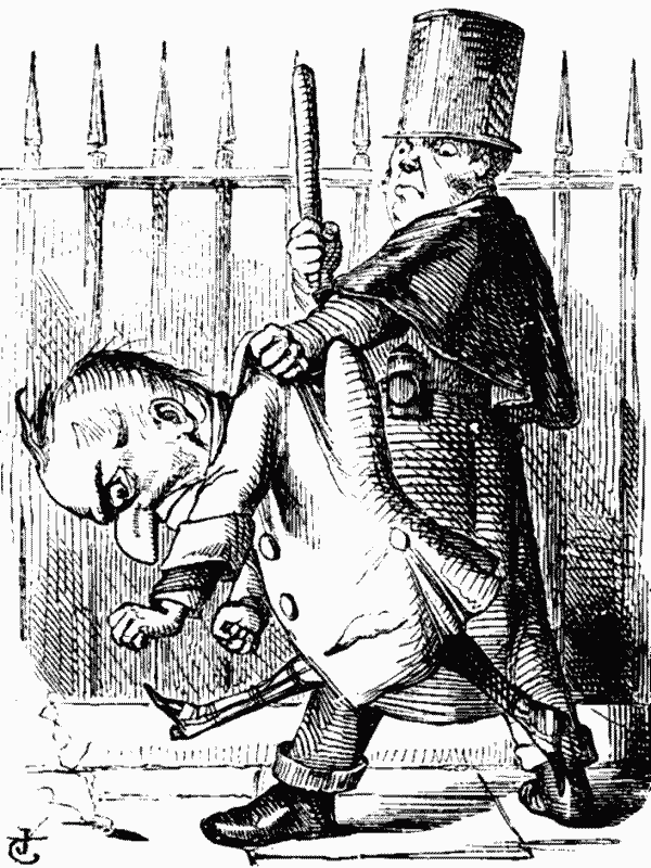 Mr Punch under arrest