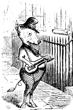 caricature--animal with musical
instrument