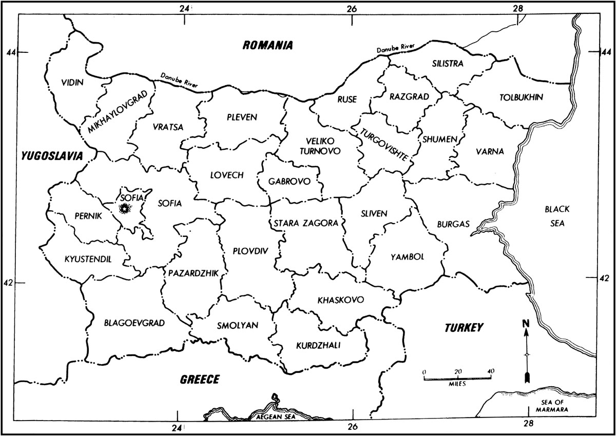 Figure 3. Political Subdivisions of Bulgaria, 1973