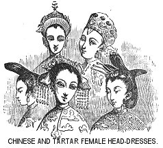 Chinese and Tartar female Head-dresses