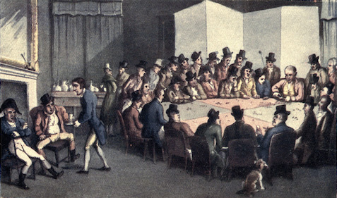 Illustration: QU GENUS OFFICIATING AT A GAMING HOUSE