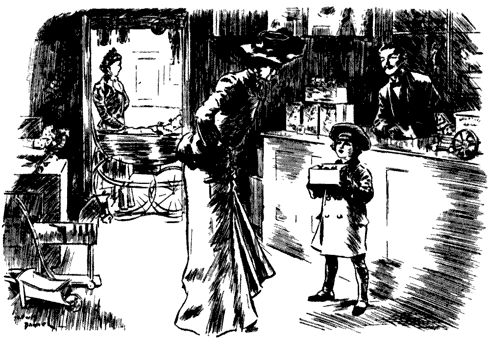 Mother speaking to boy