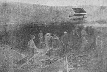 Coal mining at Tofield, Alberta, where an excellent
quality is obtained, and where natural gas is abundant.