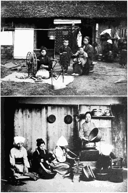 SPINNING COTTON THREAD FOR WEAVING
AT WORK IN A KITCHEN