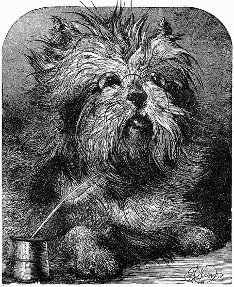 BELL AND HER PET DOG.