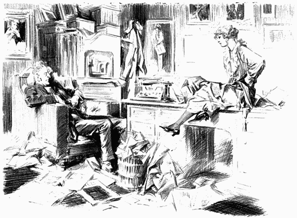 Dor vaulted to a seat on the desk