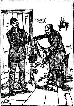 Josef and Papa Francoise
examine the contents of the bag