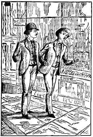 Vernet and Stanhope walking
down the street, discussing the situation