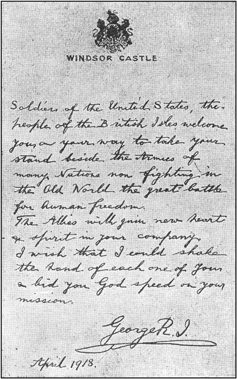 hand written letter from the King of England