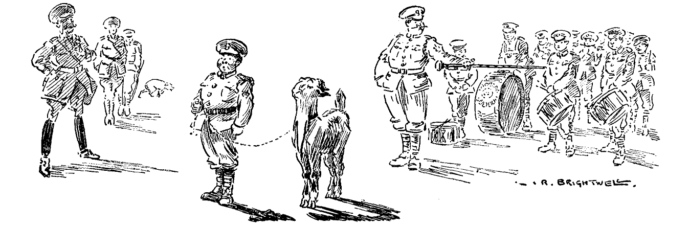 GETTING THE MASCOT ON PARADE.