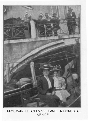 Mrs. Wardle and Miss Himmel in gondola, Venice