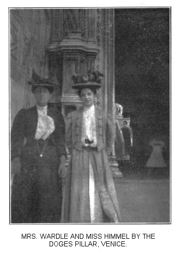 Mrs. Wardle and Miss Himmel by The Doges Pillar, Venice