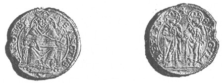 GOLD COIN OF SIXTEENTH CENTURY (ST. FELIX, ST.
REGULA-SANCTUS CAROLUS). (By Dr. Imhoof, Winterthur.)