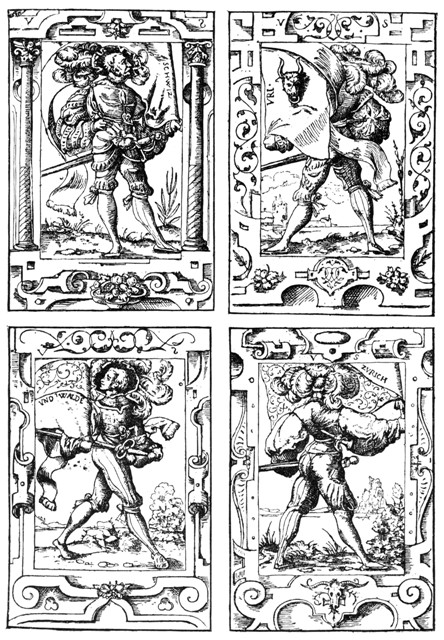 THE STANDARD-BEARERS OF SCHWYZ, URI, UNTERWALDEN AND
ZÜRICH.