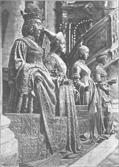 Elizabeth, wife of Albert II.; Maria of Burgundy; Eleanor
of Portugal; Kunigunde, sister of Maximilian.

(From Maximilian Monument at Innsbruck.)