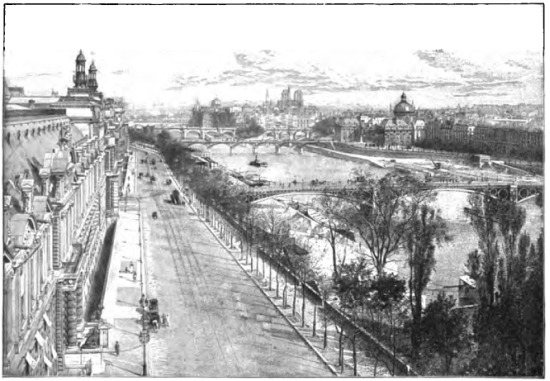 QUAI DU LOUVRE.—ÎLE DE LA CITÉ.—L’INSTITUT.

VIEW FROM THE PAVILLON DE FLORE.