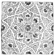 Fig. 160.—Saracen Tile. (Trumbull-Prime Coll., N. Y.
Metropolitan Museum.)