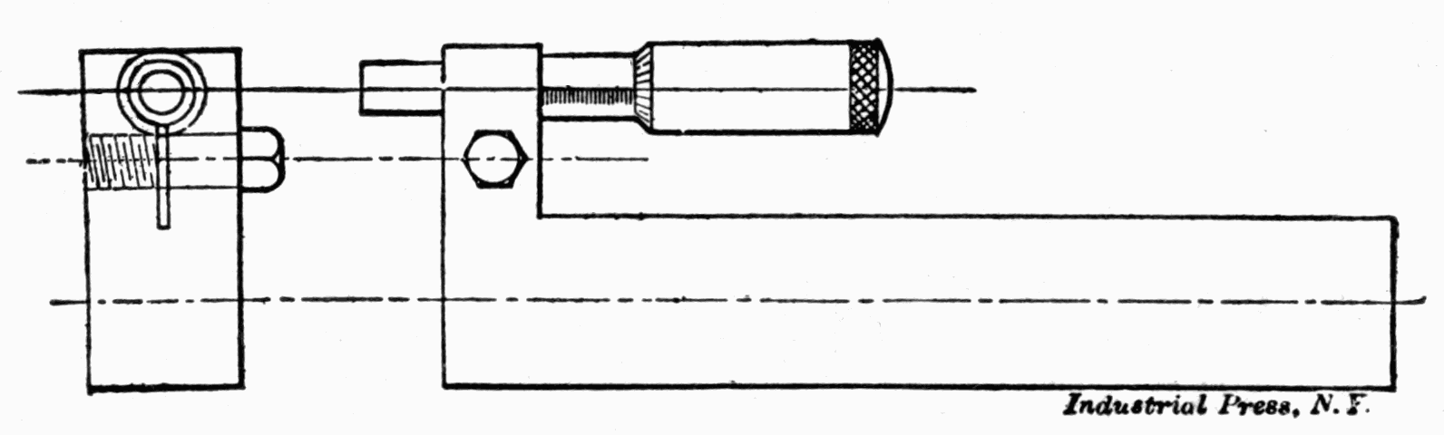 Fig. 55. Micrometer for Testing Lathe Lead-screw