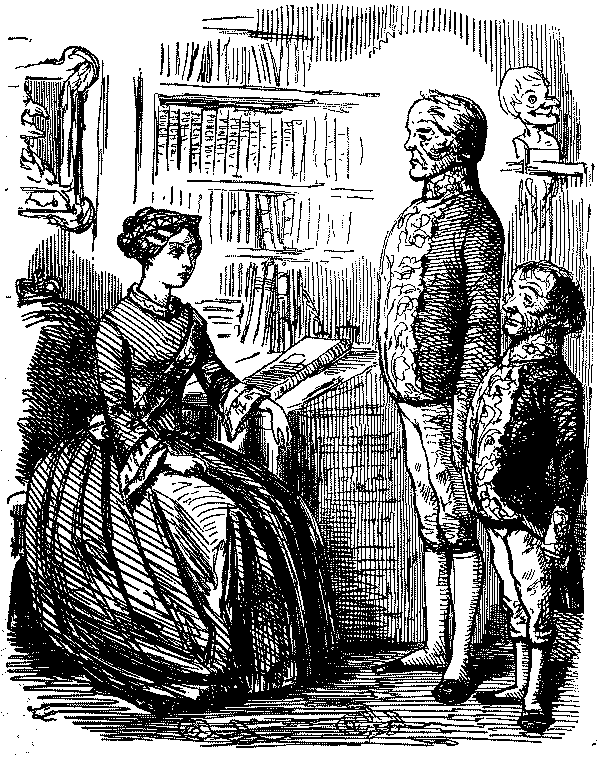 Mistress dismissing servant.