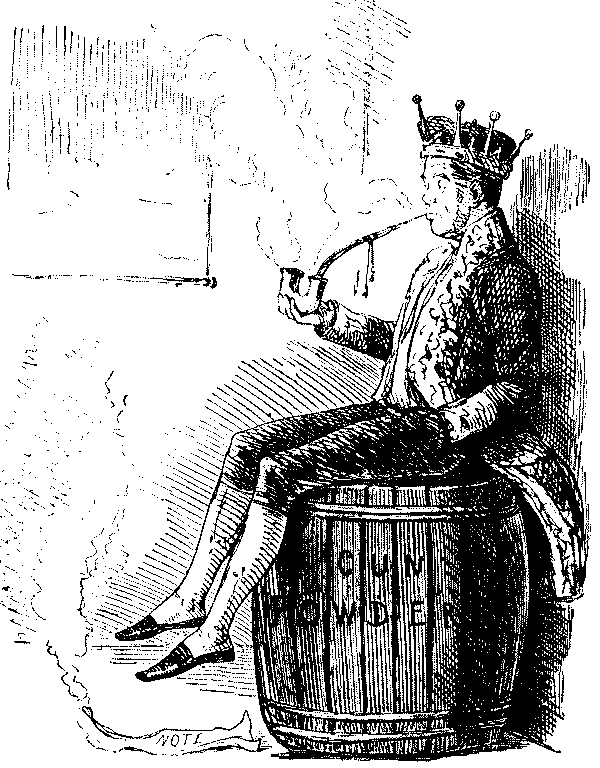 His Lordship sitting on a keg of gunpowder.