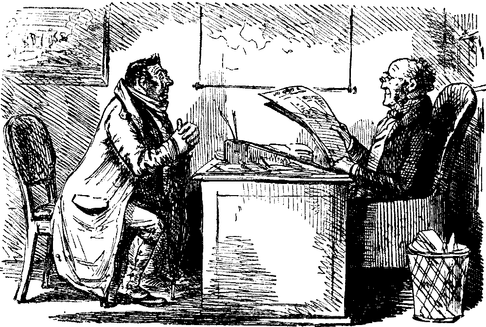 Landlord and tenant in conversation.