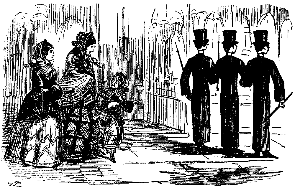 Child remarking on mens' dress.